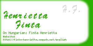 henrietta finta business card